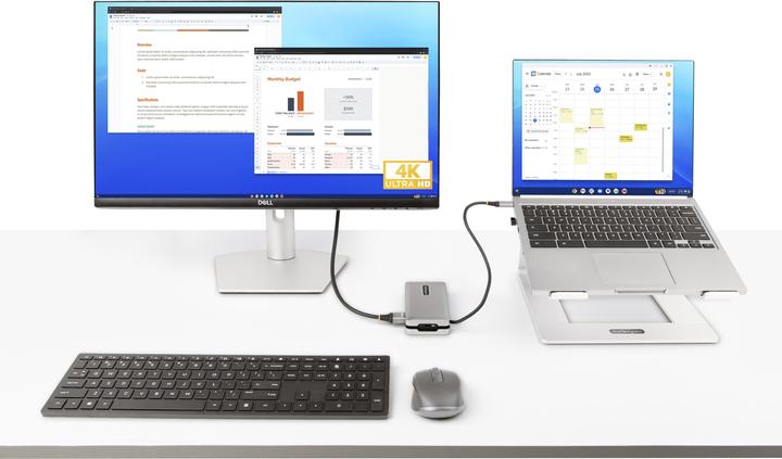 Actual product image StarTech com DKT31CVHPD3, Kabelgebunden, USB 3.2 Gen 2 (3.1 Gen 2) Type-C, 100 W, 2.0b, 10,100,1000 (USB-C, 3 Ports)