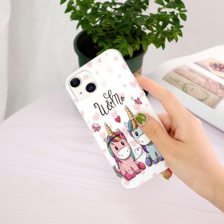 Actual product image Cover-Discount iPhone 15 - Glow-in-the-Dark Silicone Case Unicorn (Apple iPhone 15)