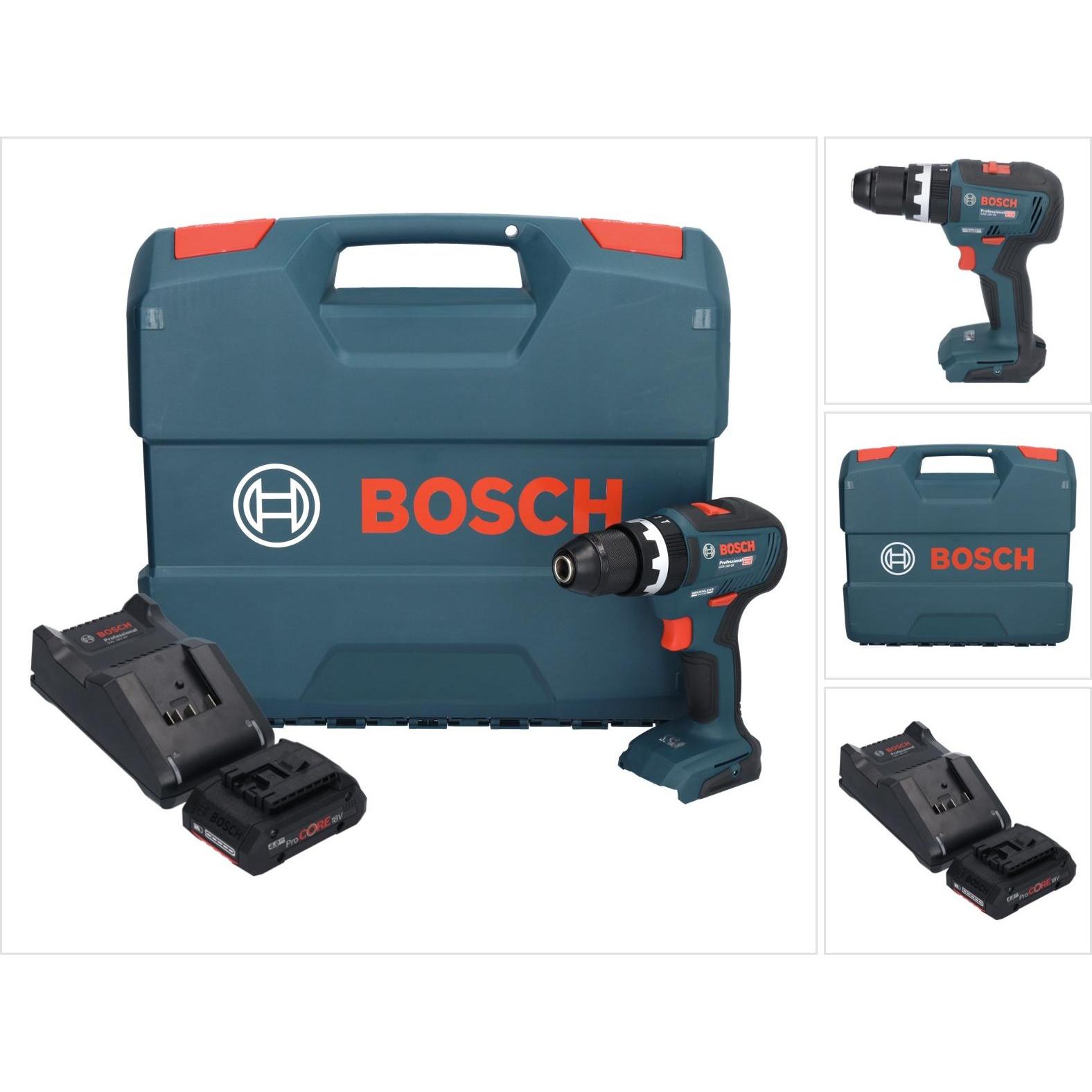 Bosch Professional, Bohrmaschine + Akkuschrauber, Bosch GSB 18V-55 Professional Akku Schlagbohrschrauber 18 V 55 Nm Brus...