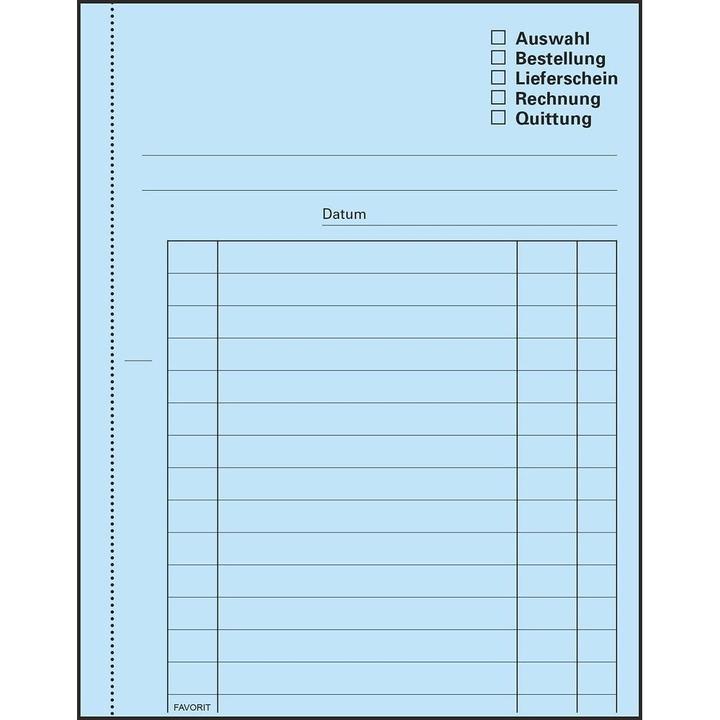Actual product image Favorit Carbonless copy book Multipurpose with carbonless paper (100x)