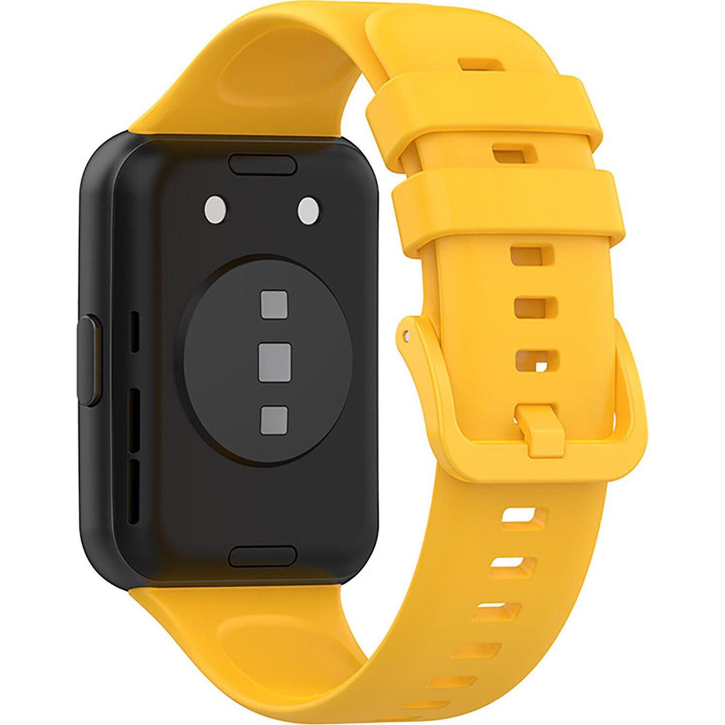 Thumbnail - Strap-it Silikonarmband (Silikon, Huawei Watch Fit 2), Uhrenarmband, Gelb