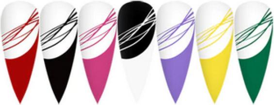 Produktbild Venalisa Liner Gel Set B (08 Red, 09 Black, 10 Rose red, 13 Bright yellow, 12 Toro purple, 14 Dark green, 11 White)