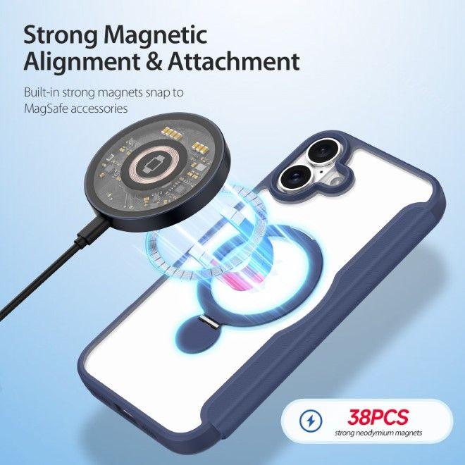 Produktbild Dux Ducis Skin X Pro 360° Ring Stand Series Lederhülle (Apple iPhone 16 Plus)
