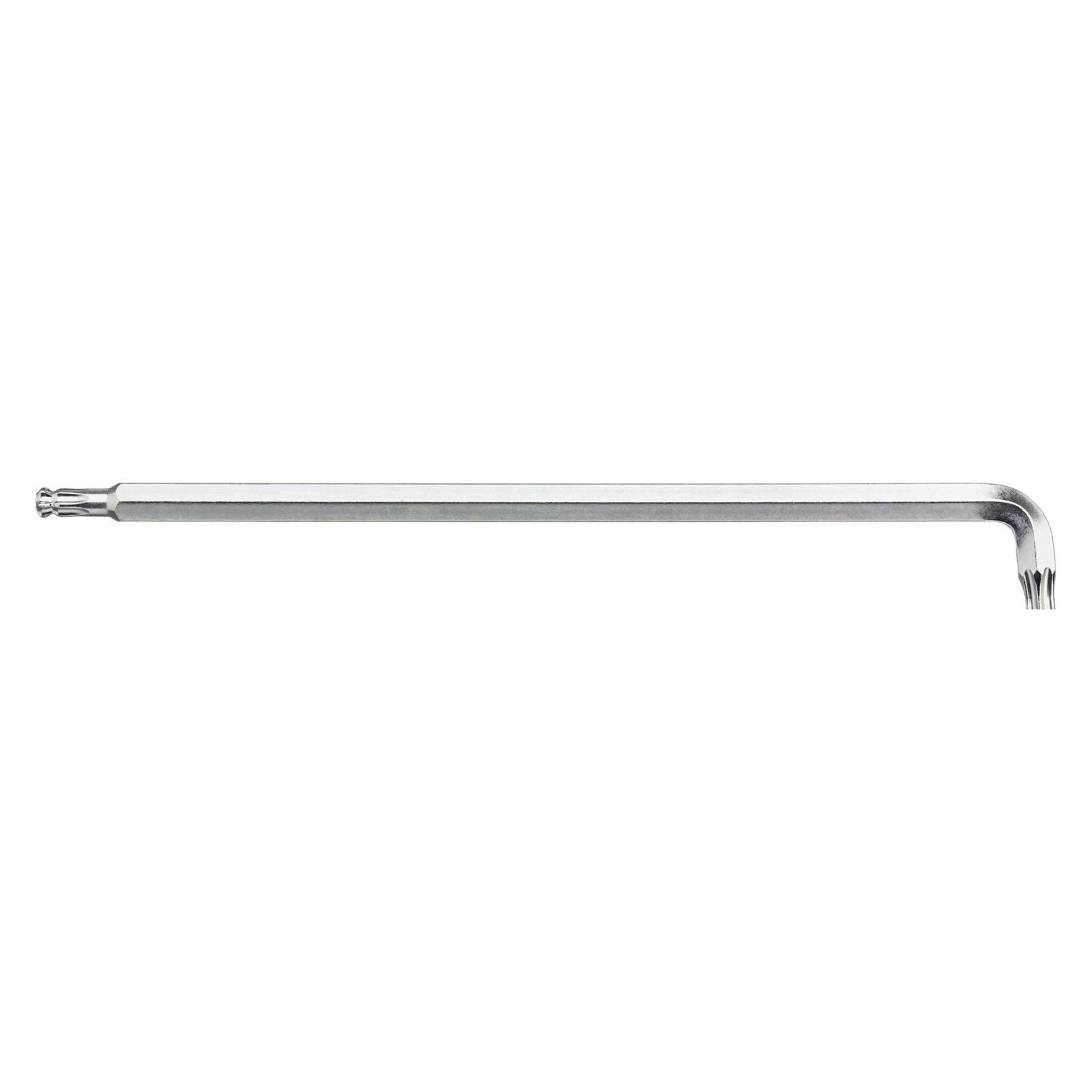 Wiha, Inbussleutel, L-sleutel Torx Kogelkop Met Korte Schacht, Titaanzilver (40967) T6 X 80 Mm, 6, 9 Mm