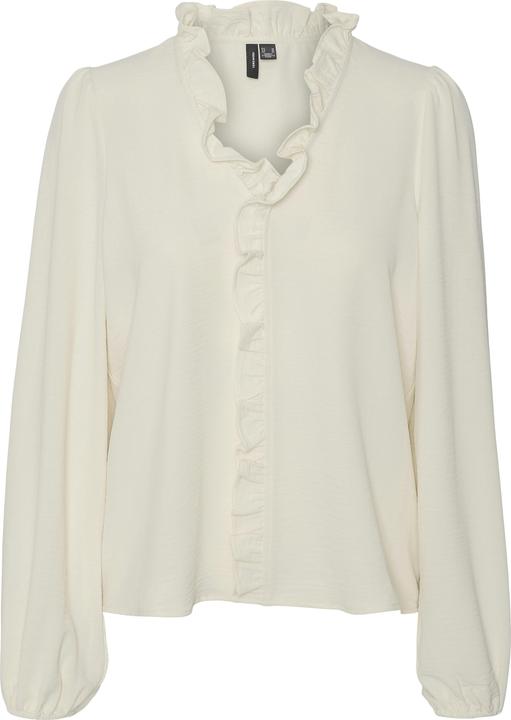 Produktbild Vero Moda Normal geschnitten V-Ausschnitt Elastische Bündchen Voluminöser Armschnitt Top Bluse (L)