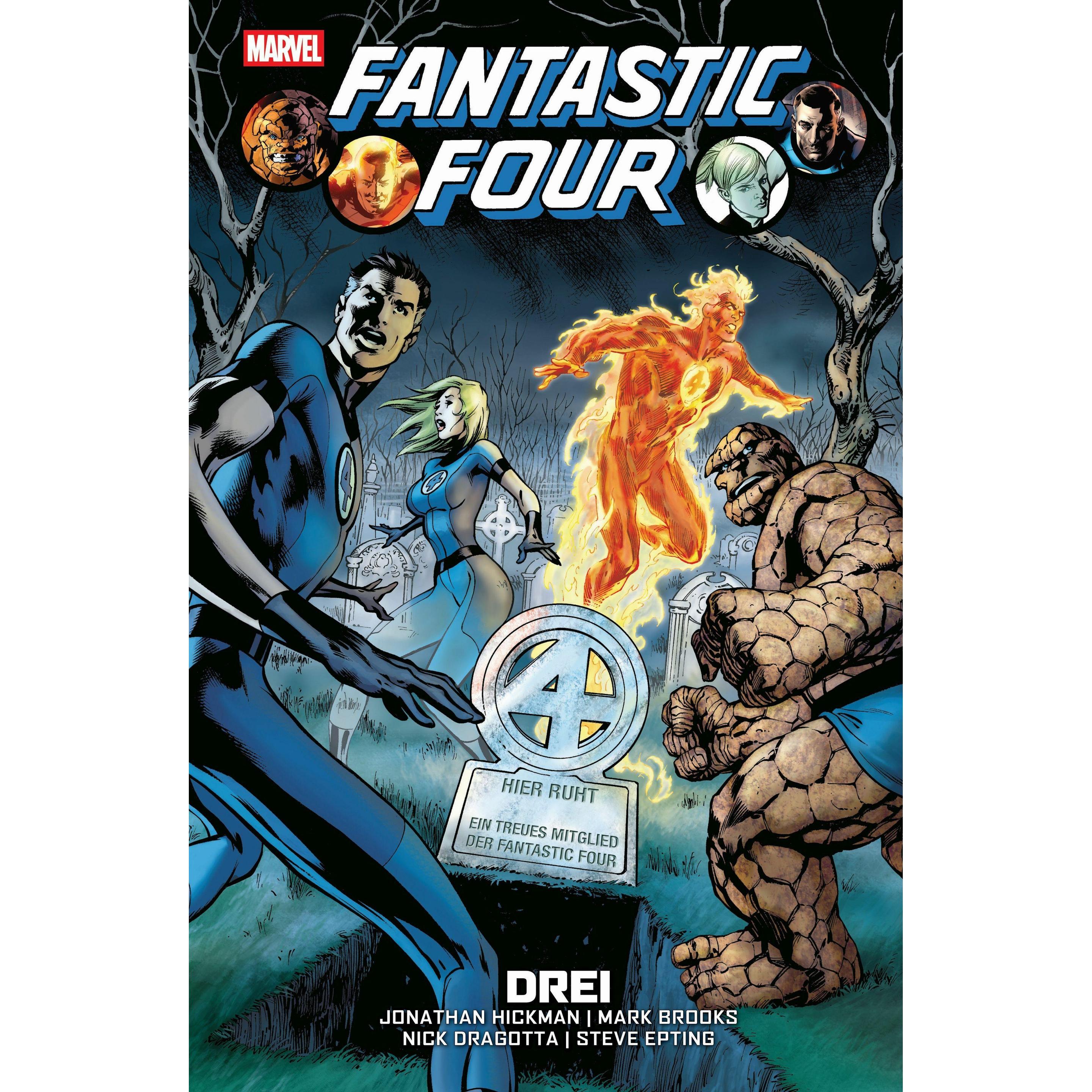 Fantastic Four: Drei, Narrativa di Mark ruscelli, Nick Dragotta, Steve Epting, Jonathan Hickman