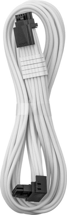 Produktbild CableMod Universal Pro ModMesh 16-Pin zu 16-Pin-Kabel, 90° Anschluss, Sleeved, StealthSense - weiss (16 pin PCI-Express)