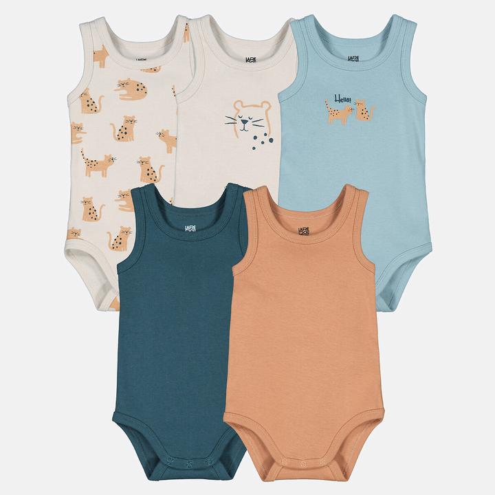 La Redoute Collections 5er-Pack ärmellose Bodys