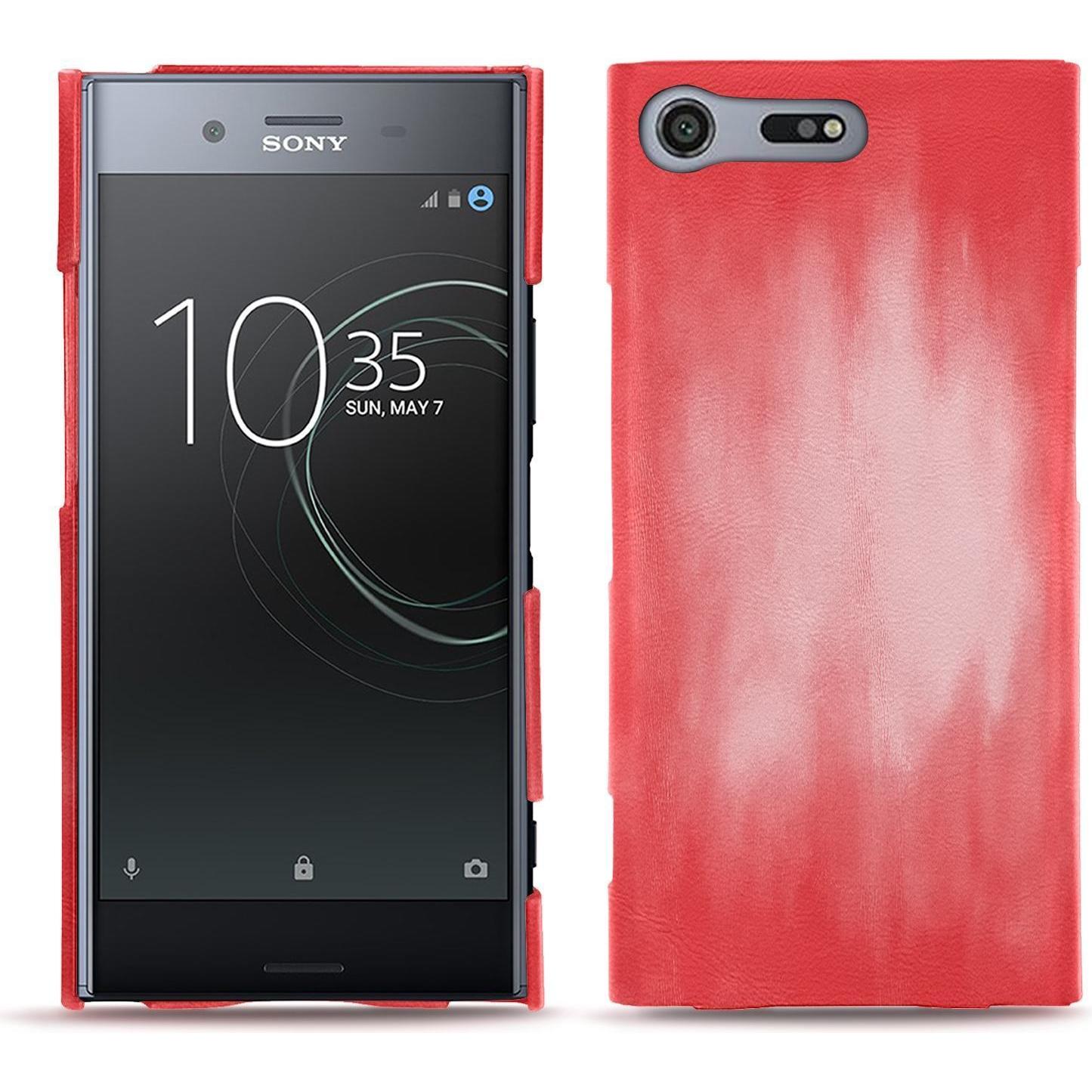 Noreve Lederschutzhülle (Sony Xperia XZ Premium), Smartphone Hülle, Rosa