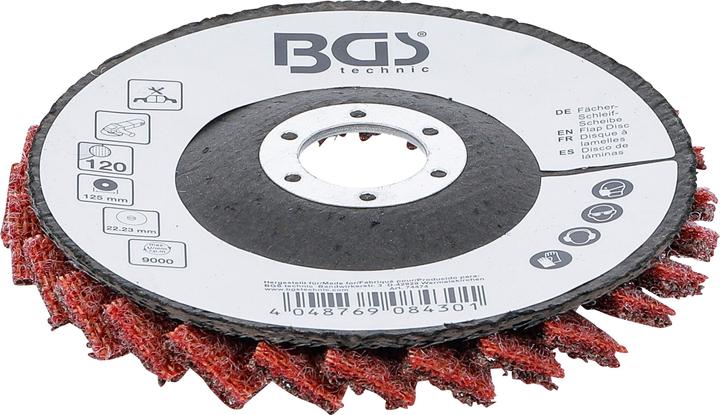 Immagine prodotto BGS Disco a lamelle | Tessuto non tessuto | Ø 125 mm | Grana 120 (120)