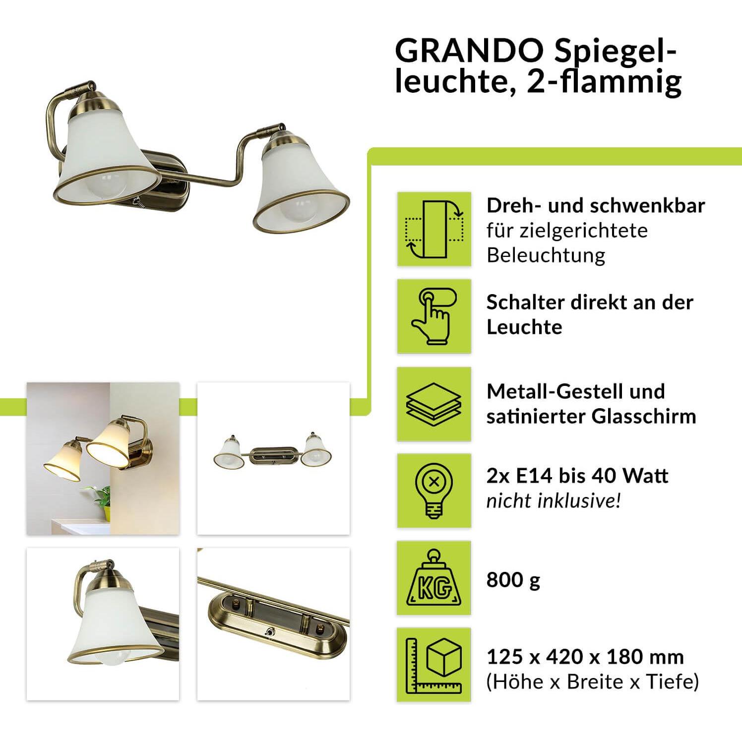 Thumbnail - Licht-Erlebnisse, Wandleuchte + Deckenleuchte, Grando (E14)
