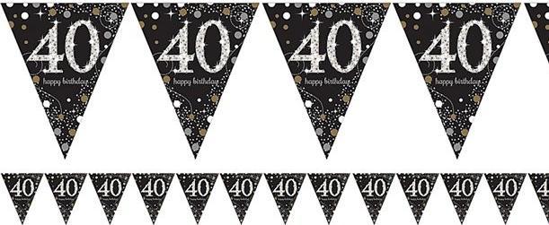 Actual product image Amscan Girlande 40 Jahre "Fröhlicher Geburtstag" (1 pcs.)