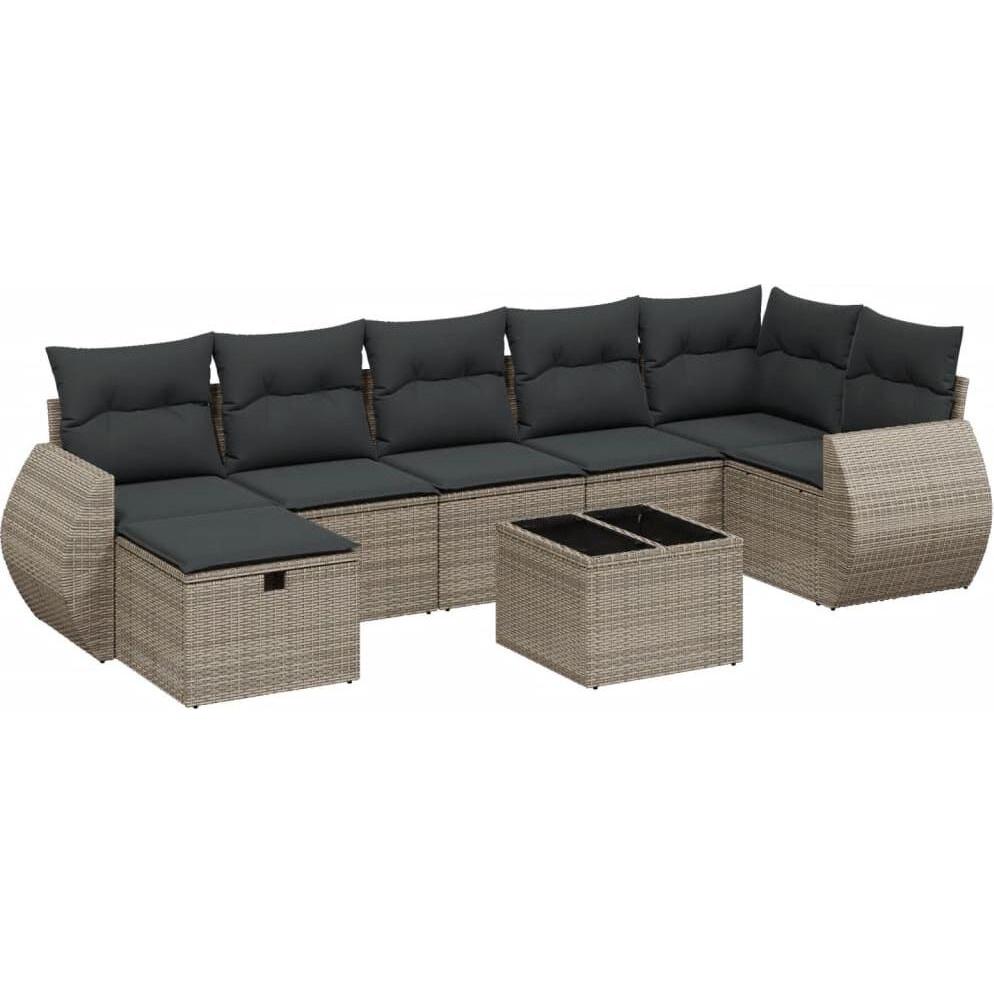 VidaXL, Gartenlounge, 10-tlg. Garten-Lounge-Set mit Kissen