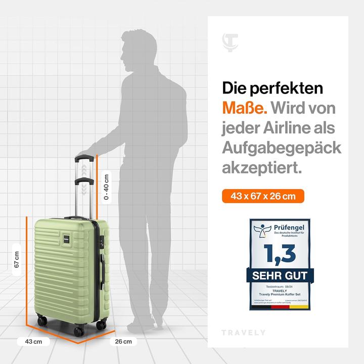 Actual product image Travely Grosser Hartschalenkoffer aus Polycarbonat (60 l)