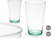 Giftdecor conical glass vase recycled glass 17.5x26.5cm