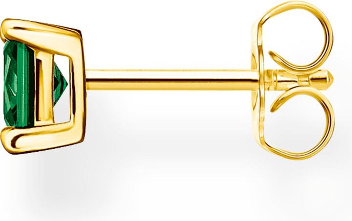 Immagine prodotto Thomas Sabo Orecchini singoli con pietra verde, oro (argento 925 decorato, Argento 925)