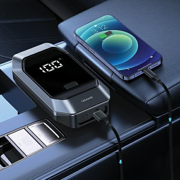 Actual product image Usams Urządzenie rozruchowe do samochodu z powerbankiem i funkcją latarki czarny/black ZB284ZDB01 (U (8000 mAh)