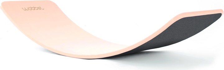 Actual product image Wobbel XL balance board transparent lacquered Mouse gray yogaboard