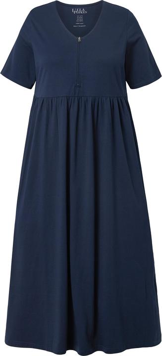 Produktbild Ulla Popken Maxikleid, A-Linie, Zipper, V-Ausschnitt, Halbarm (50, 52)