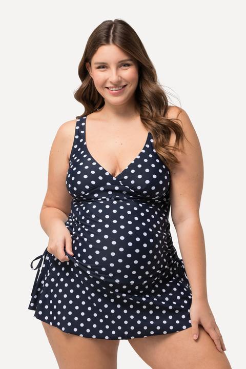 Actual product image Ulla Popken Bellieva Polka Dot Maternity Tankini Set (46)