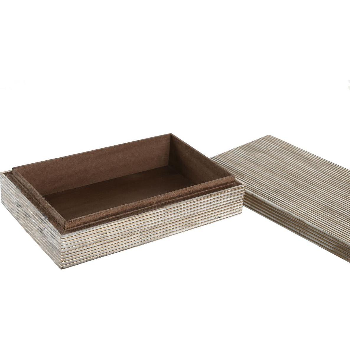 Thumbnail - DKD Home Decor, Uhrenbox + Schmuckaufbewahrung, Box-Schmuckkästchen 20,5 x 13 x 5,5 cm Creme Knochen Harz, Beige