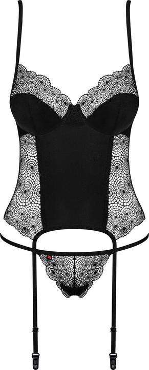Produktbild Obsessive Sharlotte corset & thong black L/XL (L)
