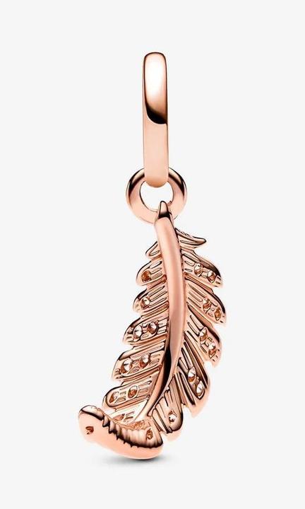 Immagine prodotto Pandora Ciondolo con piuma curva fluttuante (Metallo placcato oro rosa)