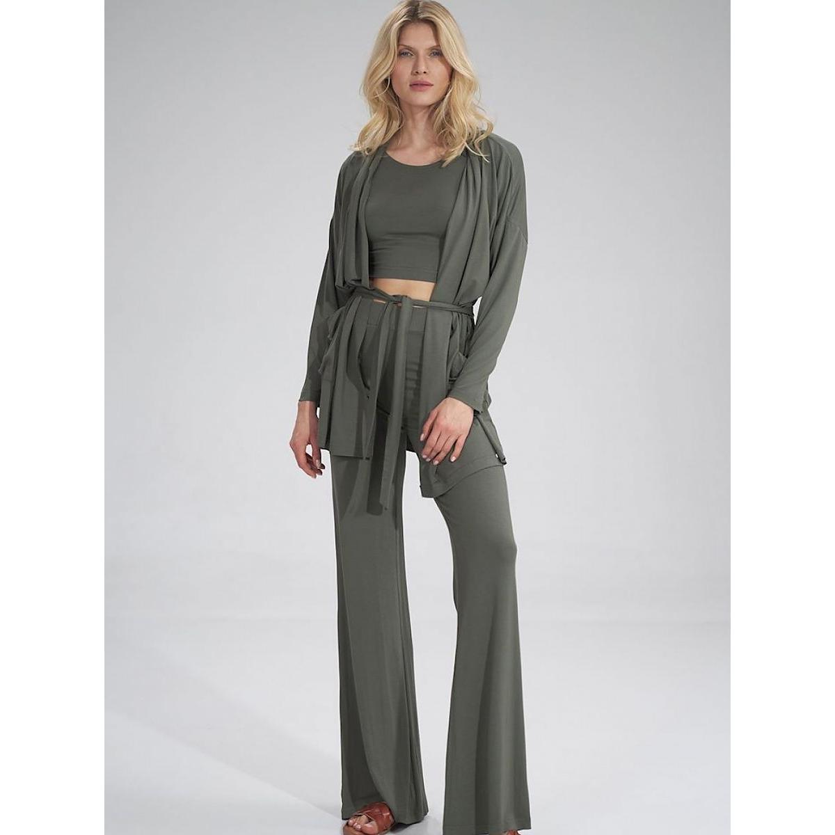 Figl, Damen, Pullover, Sweater, Grün, (L, XL)