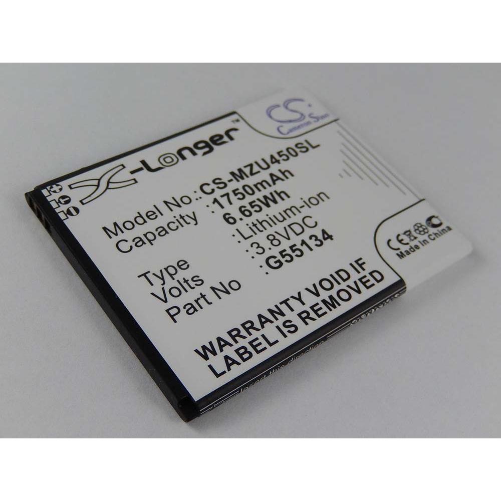 AccuCell Li-Polymer-Akku - 1750mAh (3.8V) für Mizu M450 (Dual Sim) Handy, Smartphone, Telefon wie G55134 (Akku), Mobilge...