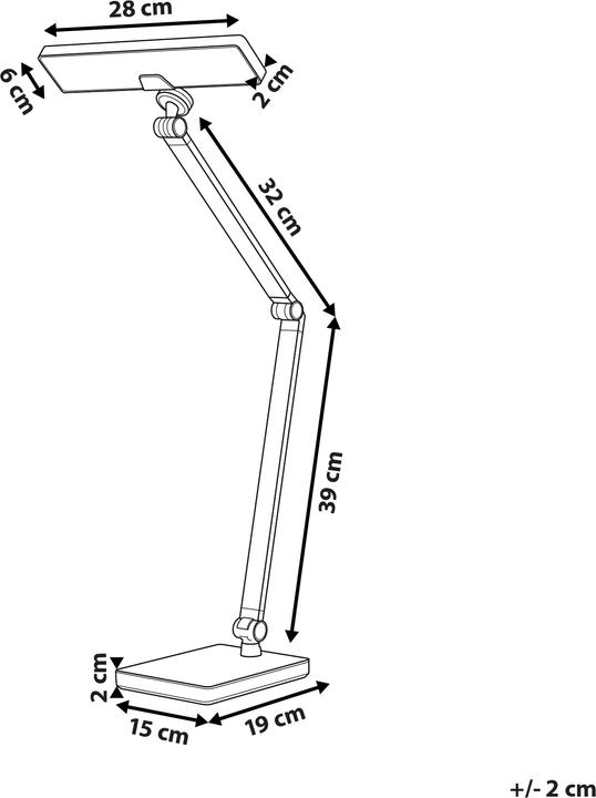 Image du produit Beliani Lampe de bureau LED Métal noir 73 cm réglable LACERTA (920 lm)