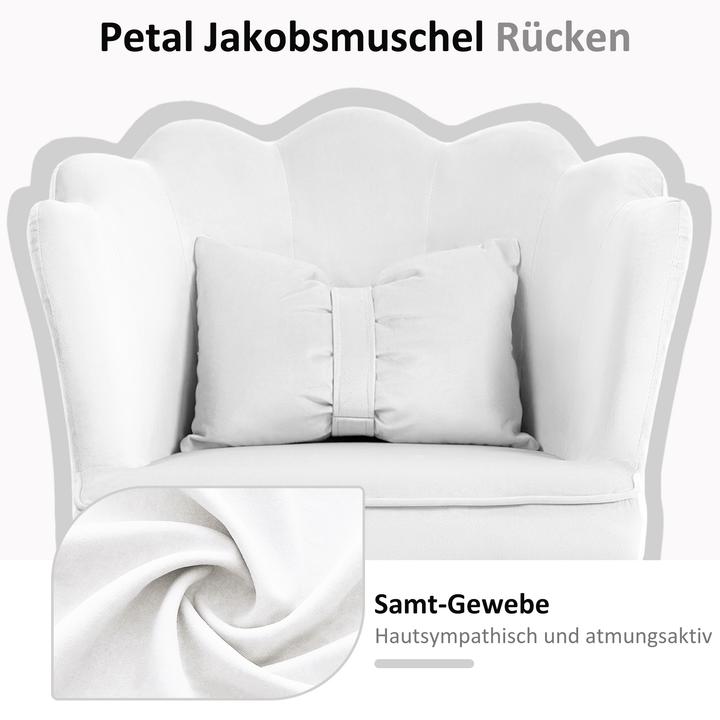 Produktbild Homcom Bürostuhl Polyester, Schaumstoff Weiss