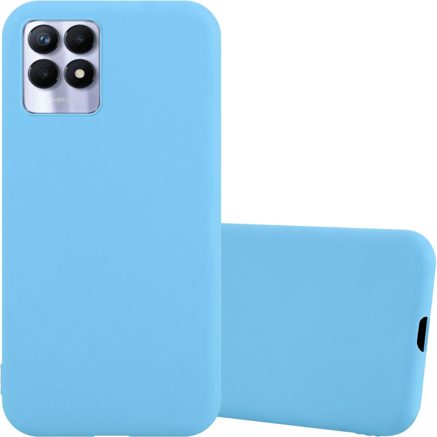 Cadorabo TPU Candy Hülle für Realme 8i / Narzo 50 4G (Realme 8i), Smartphone Hülle, Blau