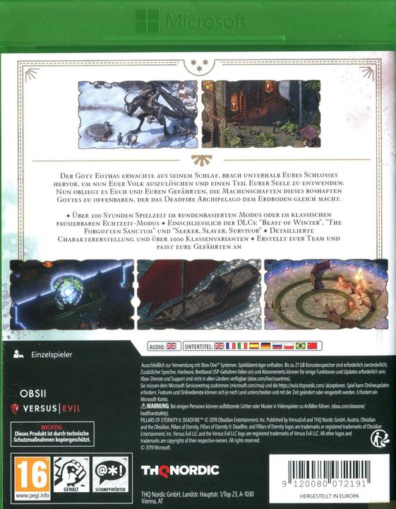 Immagine prodotto THQ Pillars of Eternity 2: Deadfire (Xbox One X, Xbox Series X, Multilingue)