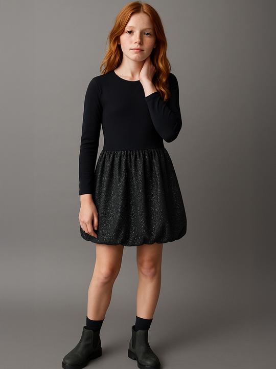 Produktbild Jonen Ballonkleid aus Materialmix mit Glitzereffekt Mädchen (134)