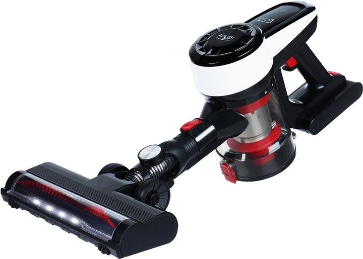 Actual product image Adler AD 7048 Bagless vacuum cleaner with brushless motor technology, White/Black/Red
