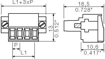 Produktbild Weidmüller Omnimate 3.50mm 3w female plug flange