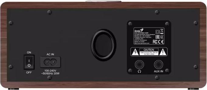 Actual product image Genius SP-HF505BT Bluetooth-Lautsprecher dunkelbraunes Holz