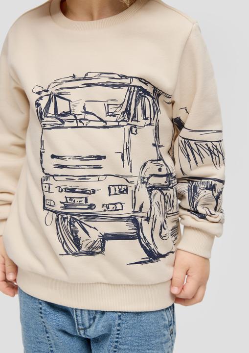 Produktbild s.Oliver Sweatshirt Sweatshirt mit Grafik-Print (116, 122)