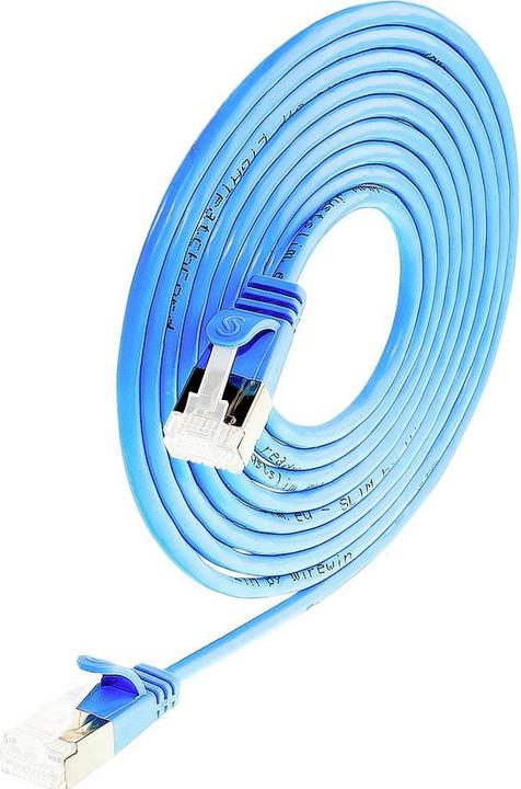 Produktbild SLIM Slimpatchkabel Cat 6A, U/FTP, 1m, Blau (U/FTP, CAT6, 1 m)
