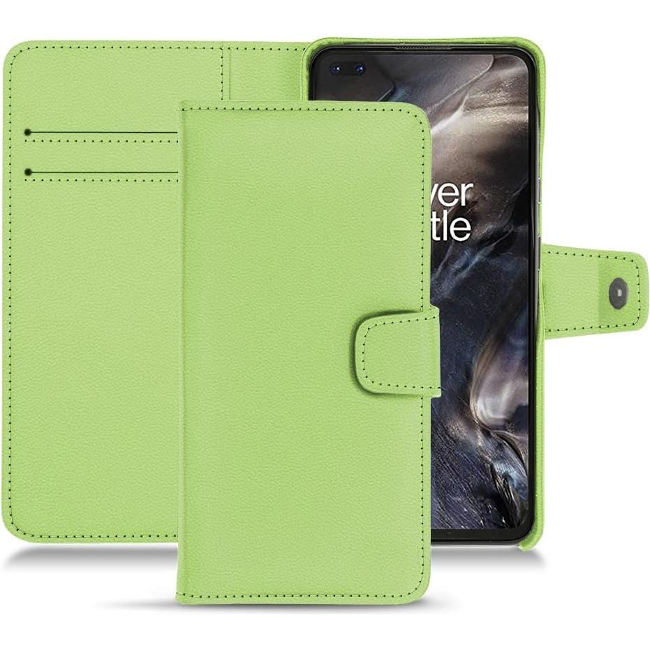 Noreve Lederschutzhülle Wallet (OnePlus Nord), Smartphone Hülle, Grün