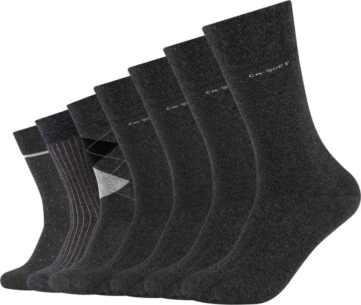 Image du produit Camano Hommes ca-soft chaussettes à motifs différents en boîte 7p (paquet de 7, 39, 42)