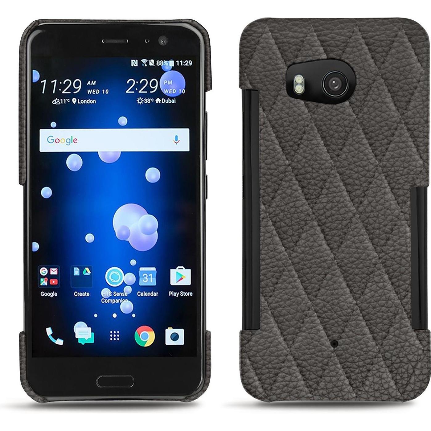 Noreve Lederschutzhülle (HTC U11), Smartphone Hülle, Grau