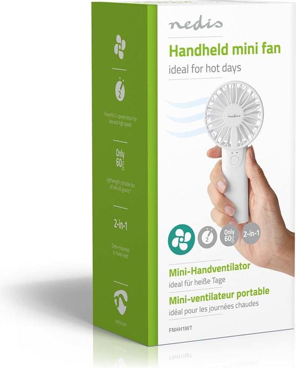 Productafbeelding Nedis Handventilator, 60 mm, 2 snelheden, standaard