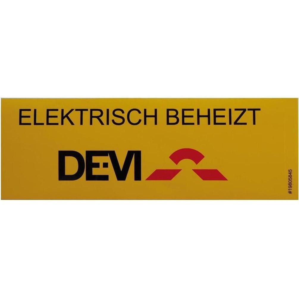 Devi, Bodenheizung, Kennzeichnungsaufkleber 19-805845 "Elektrisch Beheizt"