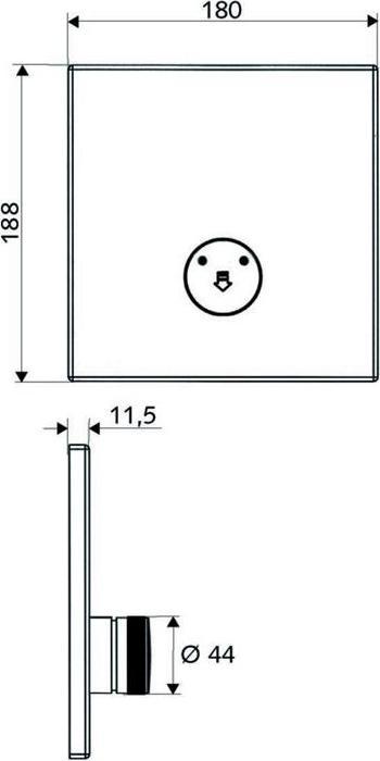 Produktbild Schell Wandeinbau-Dusche LINUS D-SC-M Selbstschl. M-Wasser Front Edelstahl