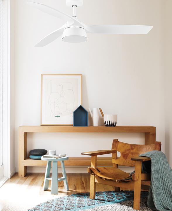 Produktbild Lucci Air DC Deckenventilator Bronx Weiss mit LED & Fernbedienung