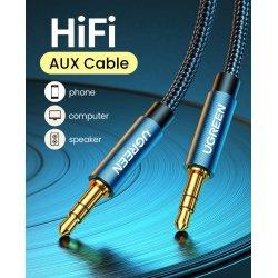 Image du produit Ugreen AV122 Mini jack cable 3.5mm AUX 3m (blue) (3 m, Jack 3,5 mm (AUX))