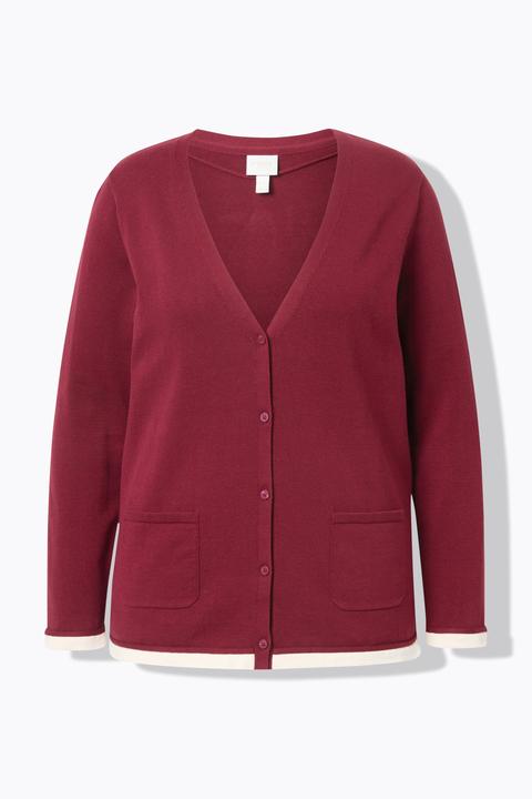 Produktbild Ulla Popken Strickjacke, V-Ausschnitt, Langarm (54)