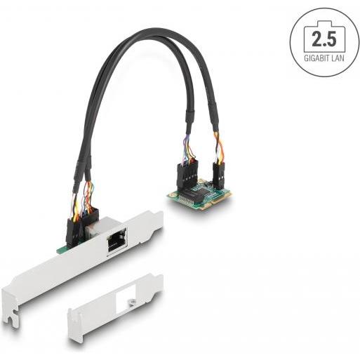 Thumbnail - Delock Mini PCIe I/O PCIe half size 1 x RJ45 2,5 Gigabit LAN (PCI Express 2.1), Netzwerkkarte