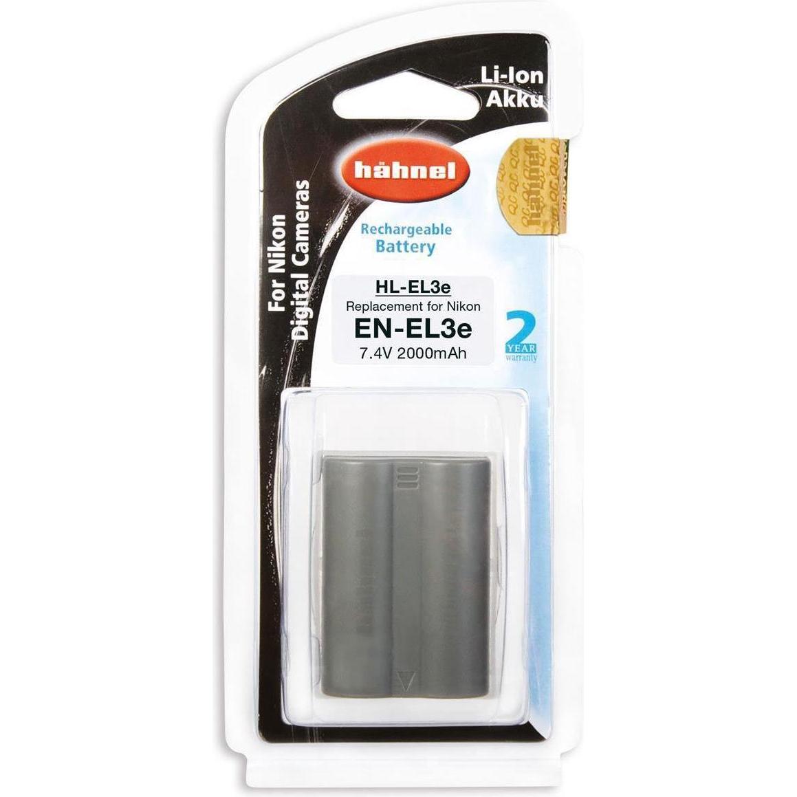 Hähnel Batteria Dk Nikon Hl-El3e (Batteria della fotocamera), Alimentatore fotocamera, Grigio